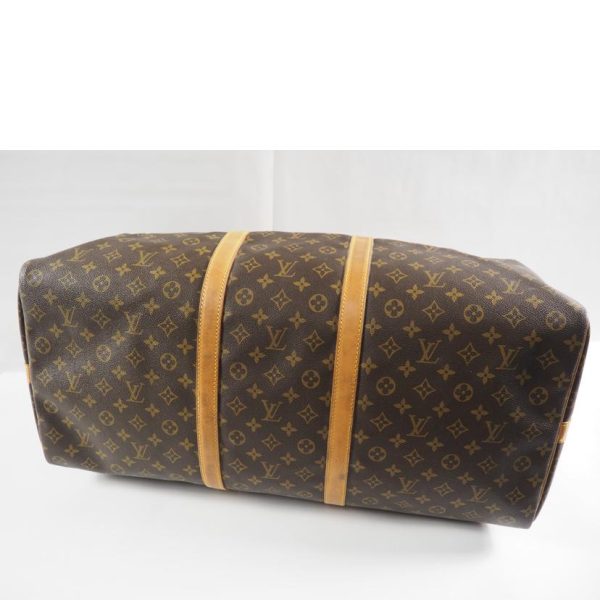 46319 4 Louis Vuitton Keepall Bandouliere 60 Monogram Travel Bag Brown