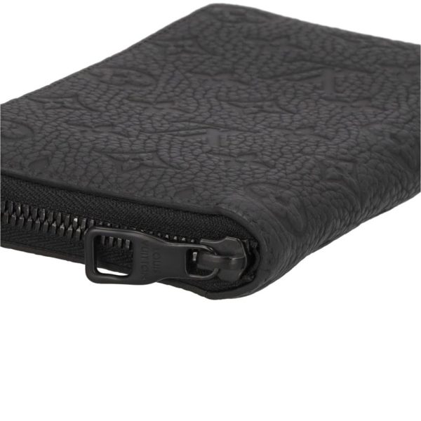 46388 3 Louis Vuitton Zippy Taurillon Wallet Black