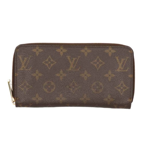 46401 1 Louis Vuitton Zippy Monogram Wallet Brown