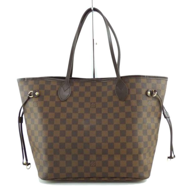 46425 1 Louis Vuitton Old Neverfull MM Damier Tote Bag Brown