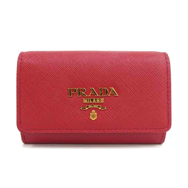 46446 1 Prada Compact Wallet Red