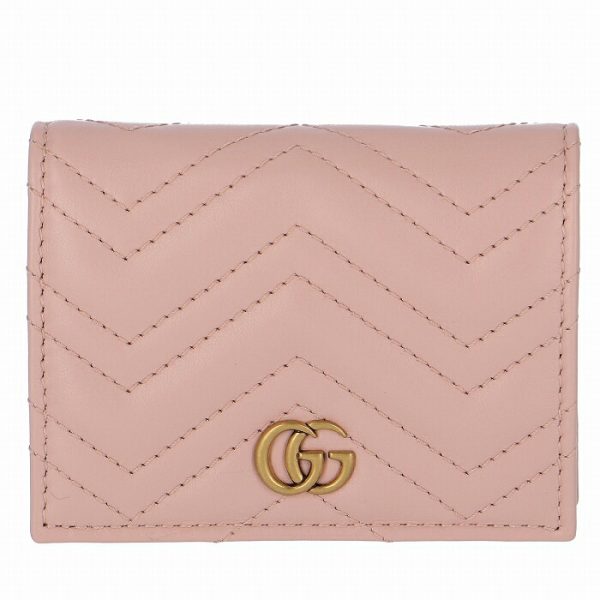 466492dtd1t5909 1 GUCCI GG Marmont Bifold Mini Wallet Pink