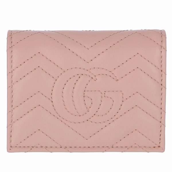 466492dtd1t5909 2 GUCCI GG Marmont Bifold Mini Wallet Pink