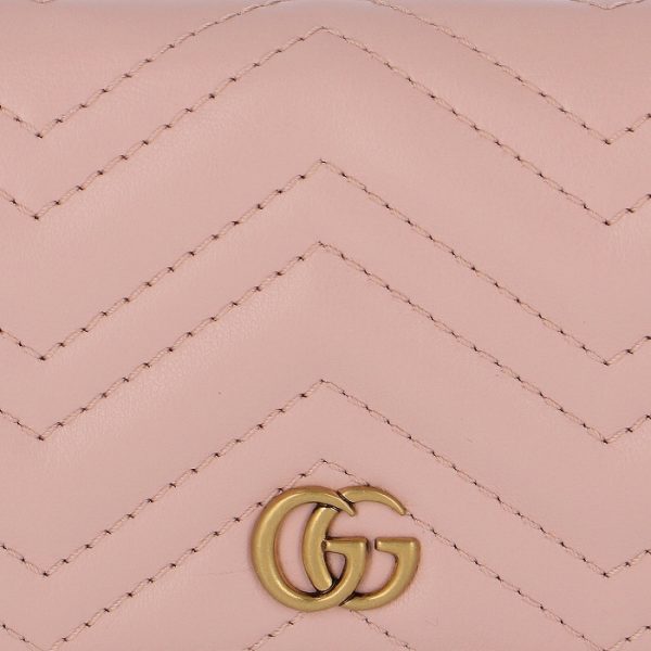 466492dtd1t5909 3 GUCCI GG Marmont Bifold Mini Wallet Pink