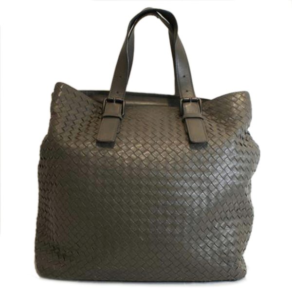 46722 1 Bottega Veneta Intrecciato Tote Bag Gray