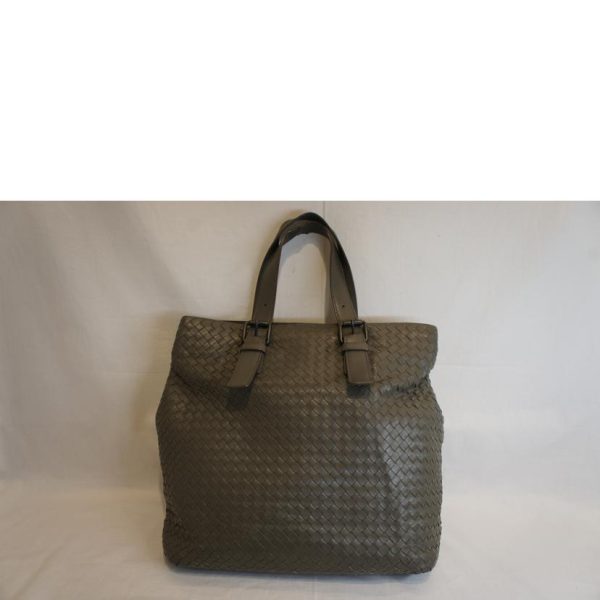 46722 2 Bottega Veneta Intrecciato Tote Bag Gray