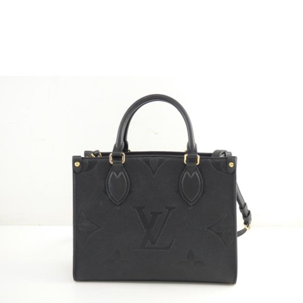 46732 2 Louis Vuitton On the Go PM Empreinte Tote Bag Noir