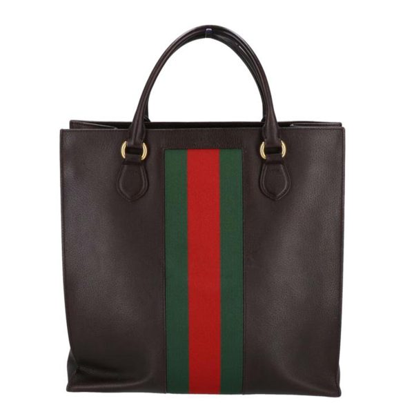 46755 1 Gucci Sherry Line Leather Tote Bag