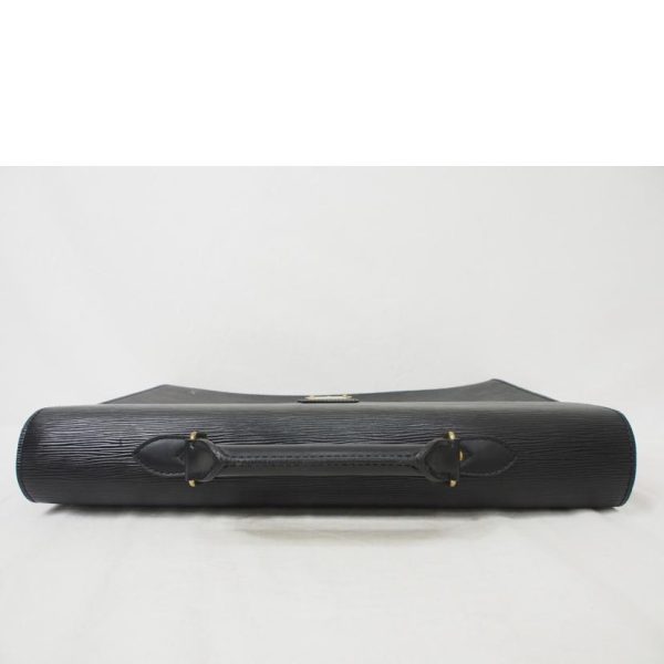 46756 4 Louis Vuitton Serviette Ambassador Epi Bag Black