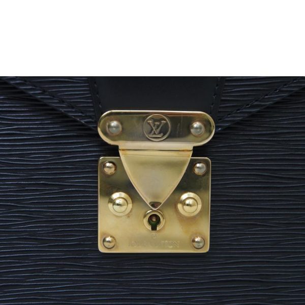 46756 6 Louis Vuitton Serviette Ambassador Epi Bag Black