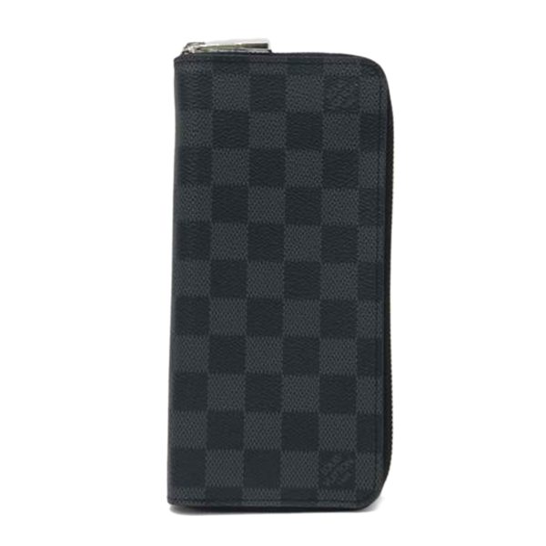 46973 1 Louis Vuitton Zippy Wallet Vertical Damier Graphite Wallet