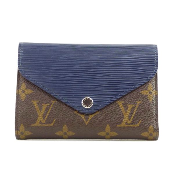 46973 1 Louis Vuitton Portefeuille Marile Compact Monogram Wallet Indigo Blue