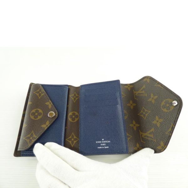 46973 4 Louis Vuitton Portefeuille Marile Compact Monogram Wallet Indigo Blue