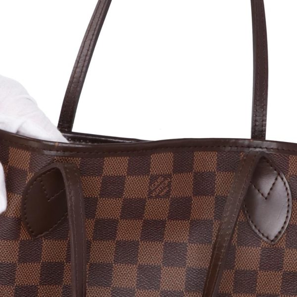 46975 7 Louis Vuitton Neverfull PM Tote Bag Damier Ebene Brown