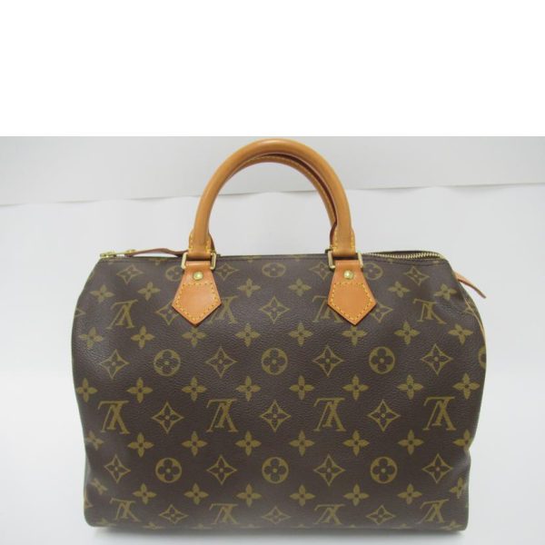 47111 2 Louis Vuitton Speedy 30 Monogram Handbag Brown