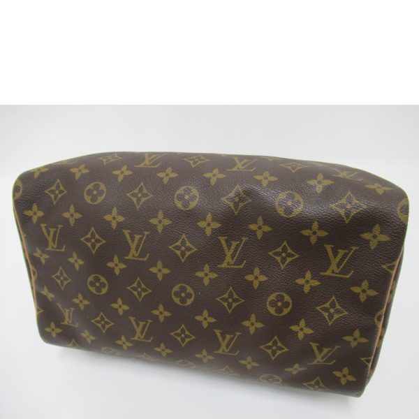 47111 3 Louis Vuitton Speedy 30 Monogram Handbag Brown