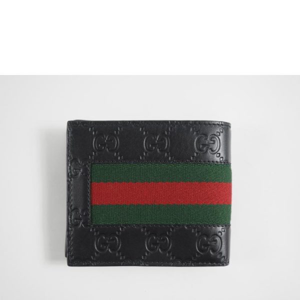 47118 2 Gucci GG Supreme Bi fold Wallet