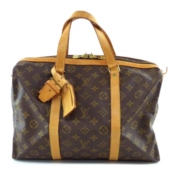 47187 1 Louis Vuitton Saxouple 35 Monogram Bag Brown