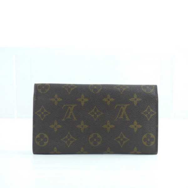 47208 2 Louis Vuitton Pochette Porte Monet Credit Monogram Wallet Brown