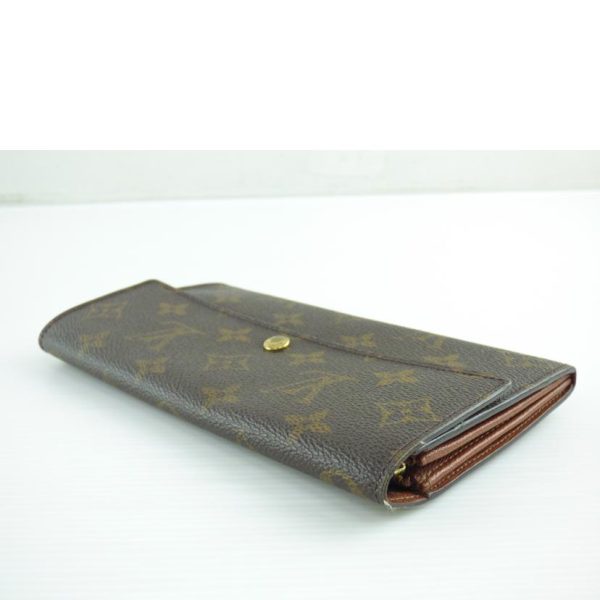 47208 3 Louis Vuitton Pochette Porte Monet Credit Monogram Wallet Brown