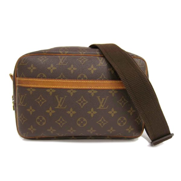 47333 1 Louis Vuitton Reporter PM Monogram Canvas Bag Brown