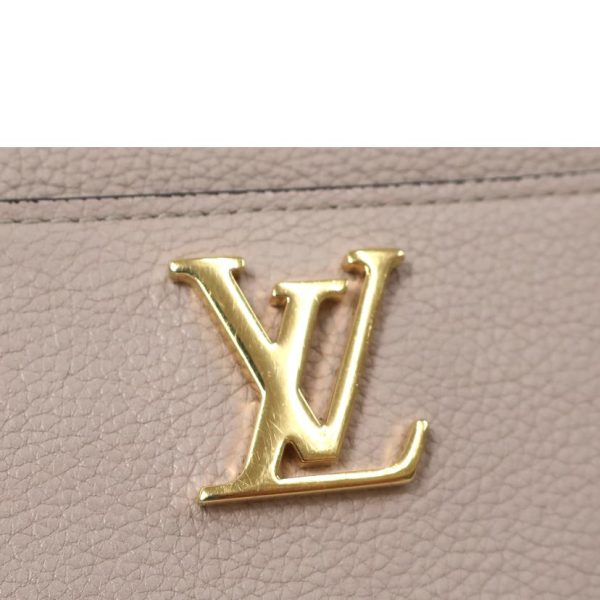 47388 5 Louis Vuitton Zippy Lock Me Long Calf Leather Wallet Beige