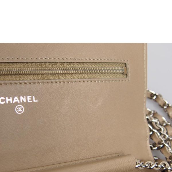 47413 6 Chanel Chain Wallet Black