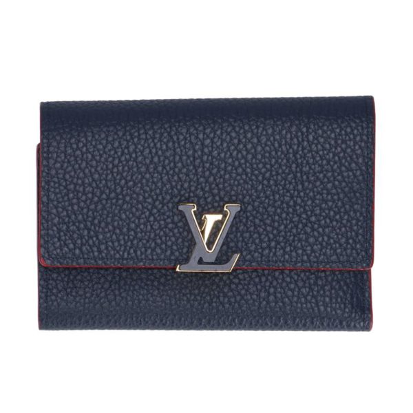 47439 1 Louis Vuitton Portefeuil Capucines Compact Wallet Brown