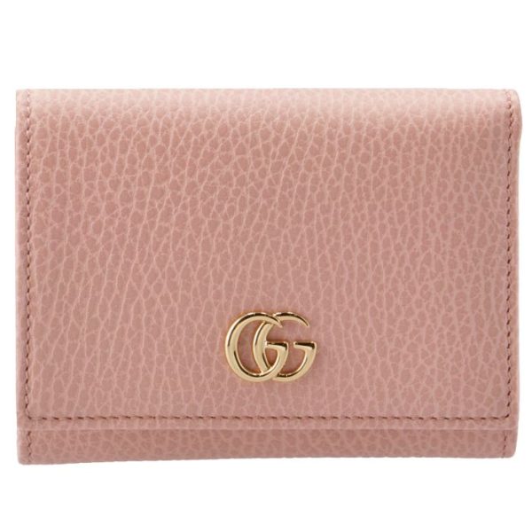 474746cao0g5909 1 GUCCI Petite Marmont Trifold Wallet Pink