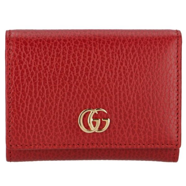 474746cao0g6433 1 GUCCI Petite Marmont Trifold Wallet Red