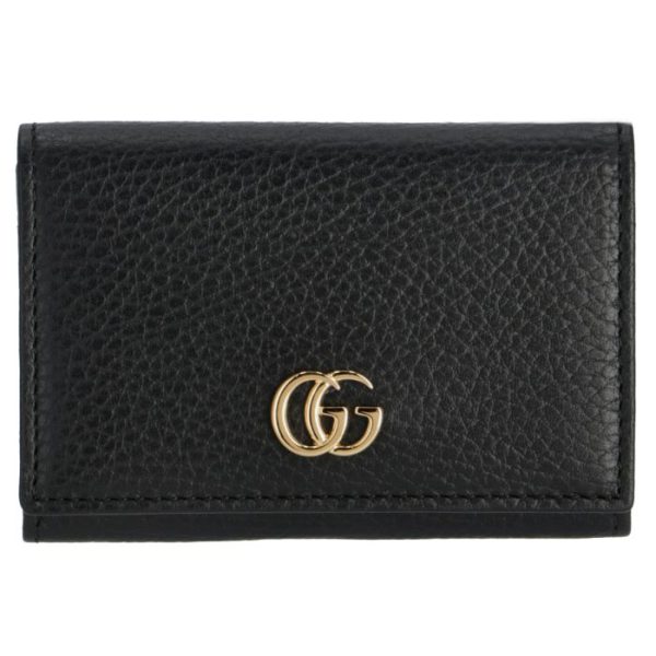 474748cao0g1000 1 GUCCI Petite Marmont Card Case Black