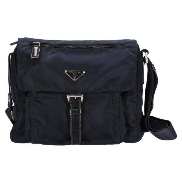 47514 1 Prada Nylon Shoulder Bag Black