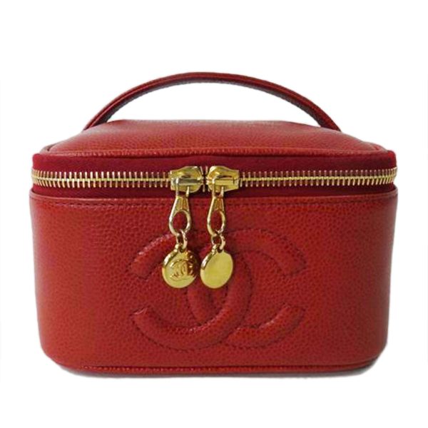 47521 1 Chanel Cocomark Vanity Bag Red