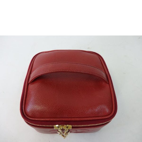 47521 4 Chanel Cocomark Vanity Bag Red