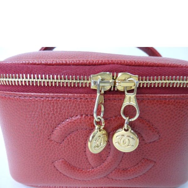 47521 7 Chanel Cocomark Vanity Bag Red