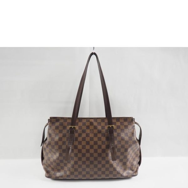 47590 2 Louis Vuitton Chelsea Damier Tote Bag Brown