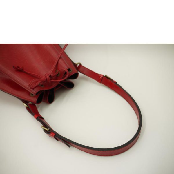 47649 4 Louis Vuitton Noe Epi Shoulder Bag Cartilian Red