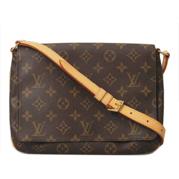 47668 1 Louis Vuitton Musette Tango Short Monogram Shoulder Bag Brown