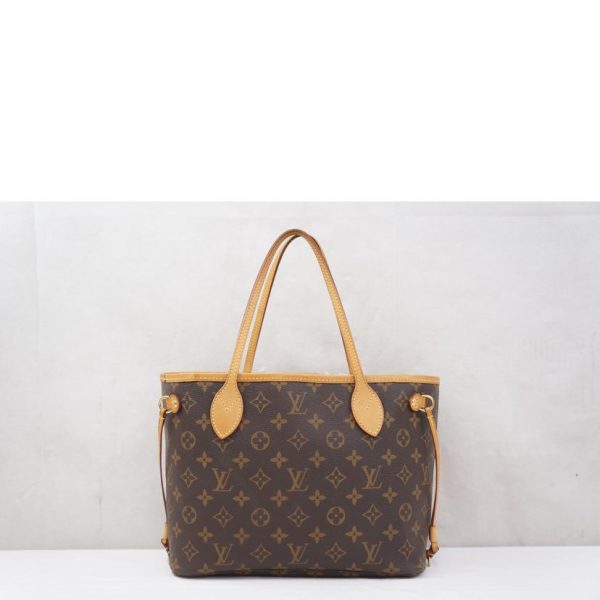 47668 2 Louis Vuitton Neverfull PM Monogram Brown