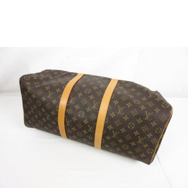 47674 3 Louis Vuitton Keepall 50 Monogram Duffel Bag Brown