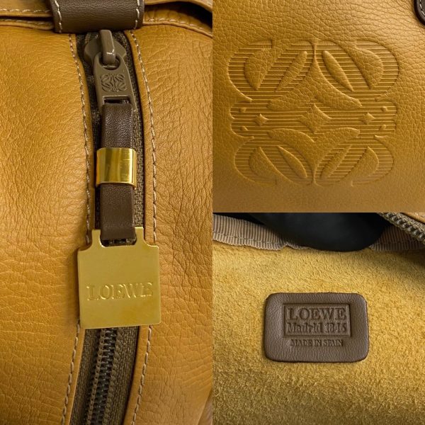 476l241817741 4 Loewe Vintage Anagram Logo Leather Mini Boston Bag Brown