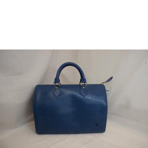 47759 2 Louis Vuitton Speedy 30 Handbag Epi Blue