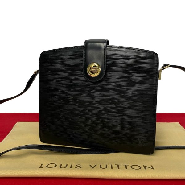 477l241804888 1 Louis Vuitton Vintage Capuchin Epi Leather Shoulder Bag Black