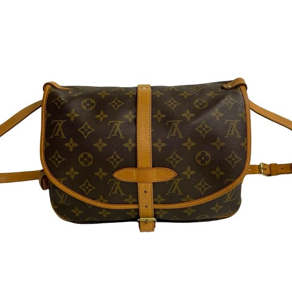 477l242101161 5 Louis Vuitton Vintage Saumur 30 Monogram Leather Shoulder Bag Brown