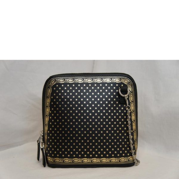 47825 2 Gucci Guccy Print Chain Shoulder Bag Black