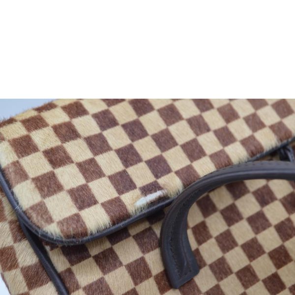 47832 7 Louis Vuitton Lion Damier Sauvage Handbag Black