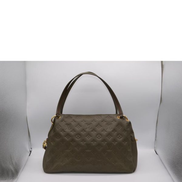 47917 2 Louis Vuitton Ponthu PM Monogram Empreinte Bag Khaki Fango