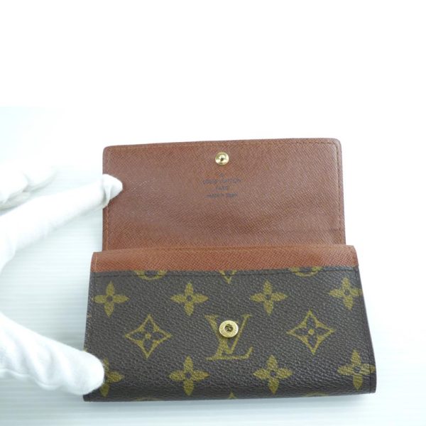 48033 4 Louis Vuitton Portomone Zip Monogram Wallet Brown