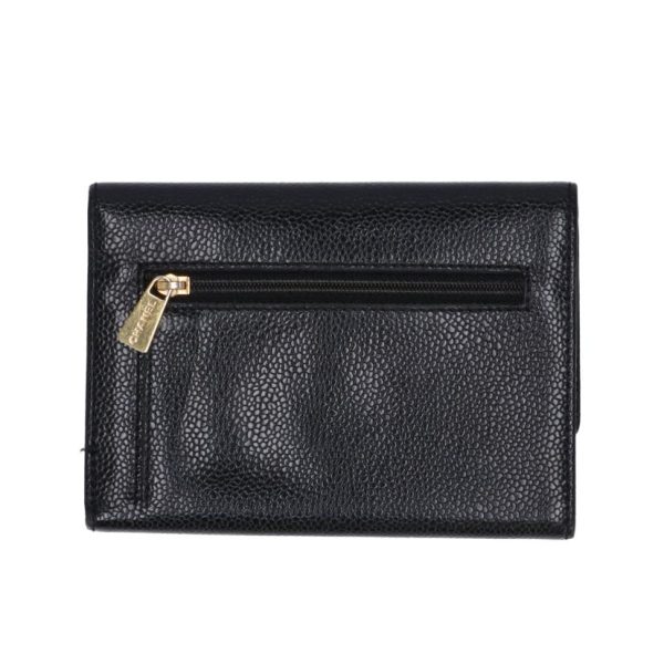 48042 2 Chanel Caviar Trifold Wallet Black