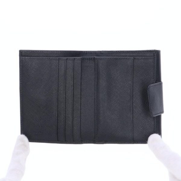 48097 4 PRADA Wallet Compact Wallet Bag Black